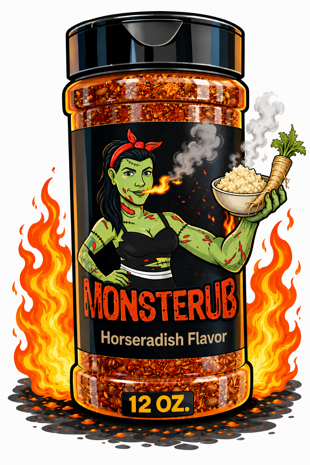 MonsteRub Horseradish 12 oz Bottle