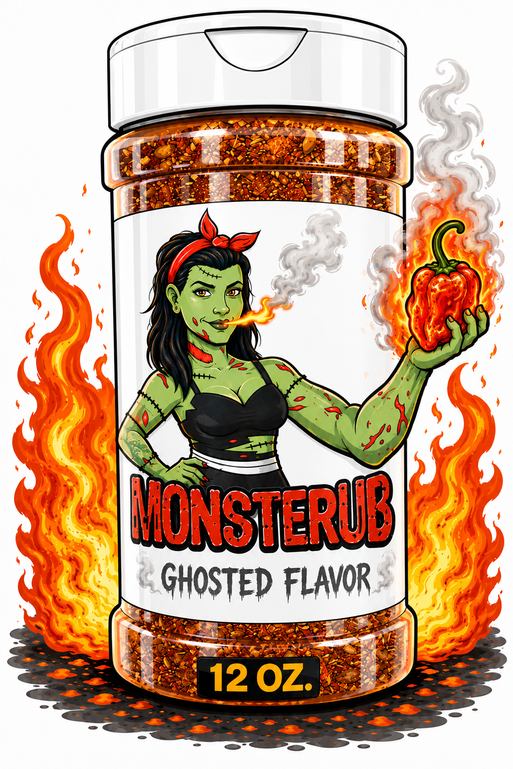 MonstRub Ghosted 12 oz Bottle